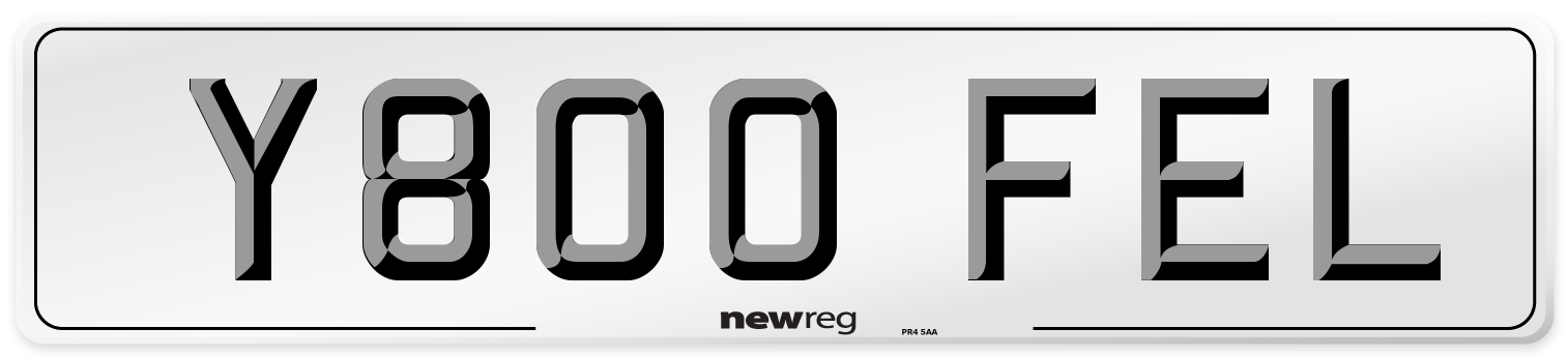 Y800 FEL Number Plate from New Reg